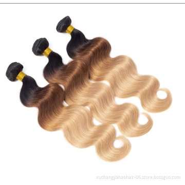 1b 27 Color Hair Bundle Body Wave Brazilian Ombre Hair Extensions Weaves Human Hair Weft